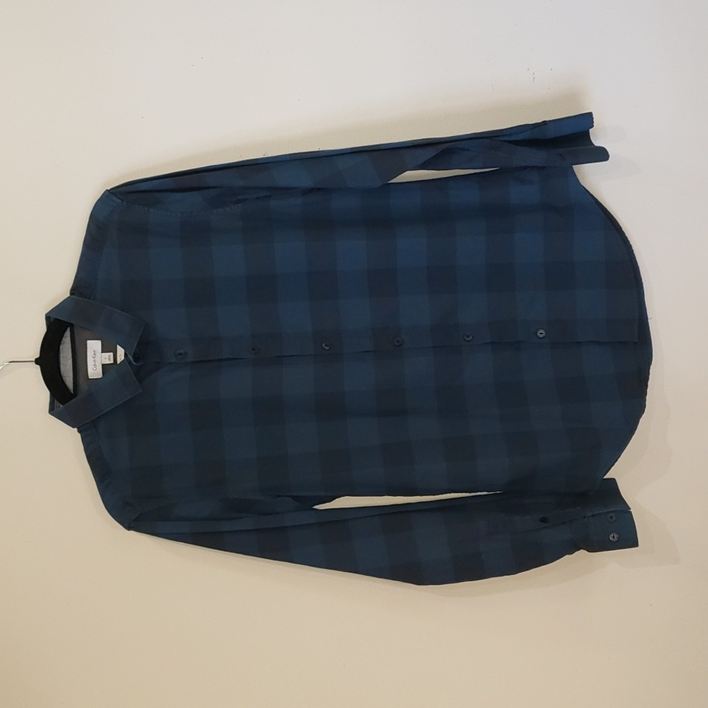 Long Sleeve, Dark Blue Flannel